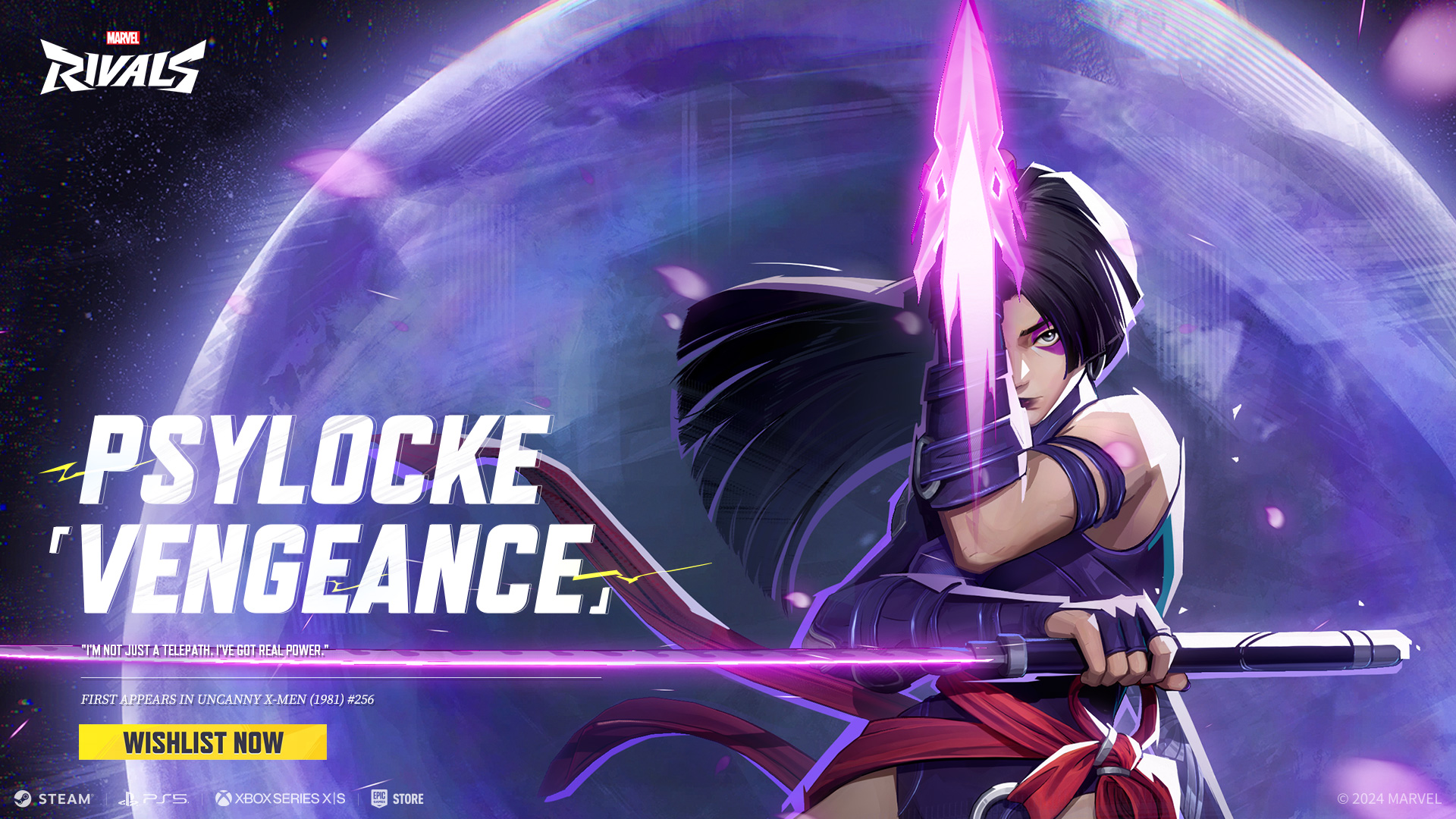 Psylocke Marvel Rivals Costume - Vengeance