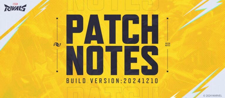 Marvel Rivals Patch Notes Build Version 20241210