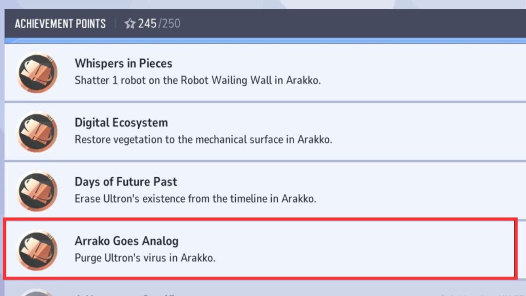 Arakko Goes Analog Achievement