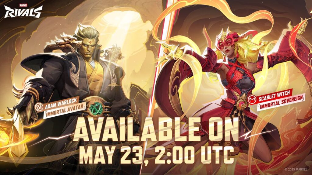 Scarlet Witch Immortal Sovereign & Adam Warlock Immortal Avatar Skins